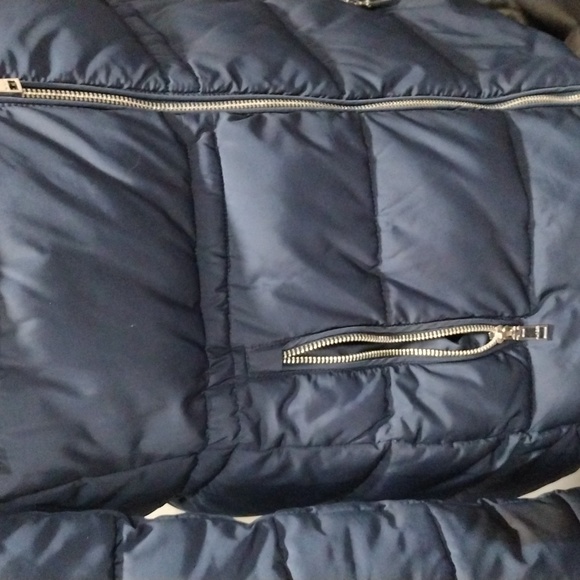 Tommy Hilfiger blue quilted mid length winter coat. Small - Picture 5 of 13